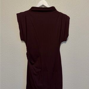 ASOS Bodycon Mini Dress with Shoulder Pads - Burgundy